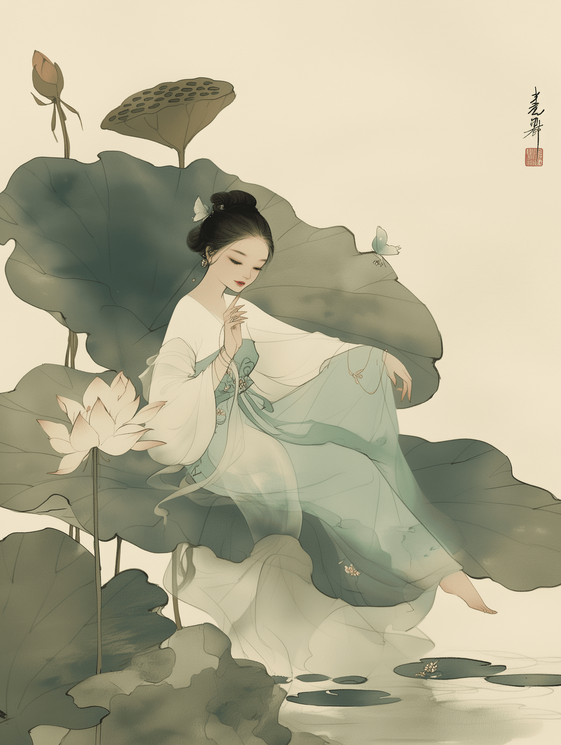 6月 荷花花神